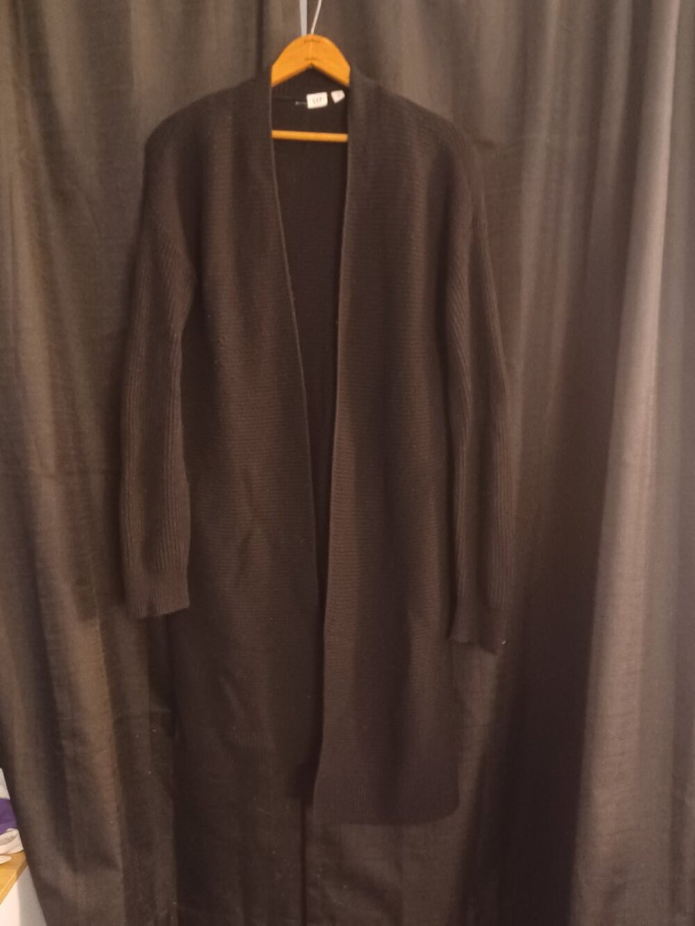 Gap open-front long duster cardigan Size M